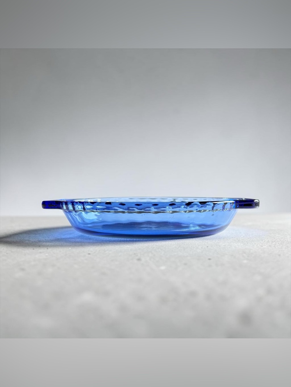 Anchor Hocking Cobalt Blue Glass Deep Pie Dish 9 inches